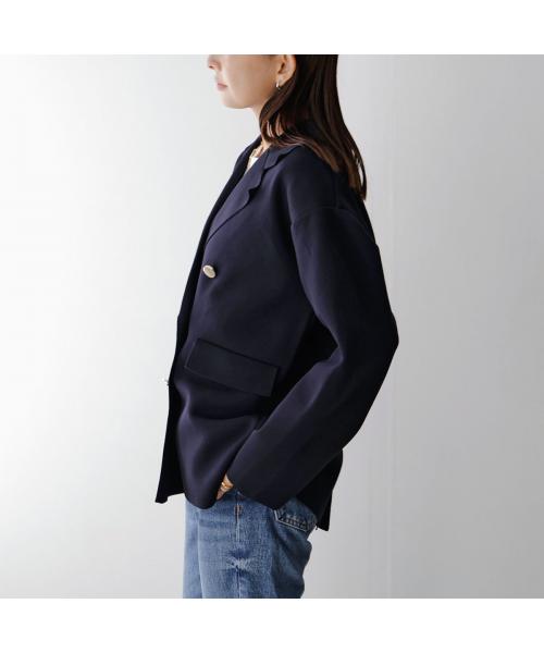 トラッゾドンナ TORRAZZO DONNA TORRAZZO DONNA ダブルジャケット 6260-411 ミラノリブ ニット （99/D-NAVY） 99/D-NAVY