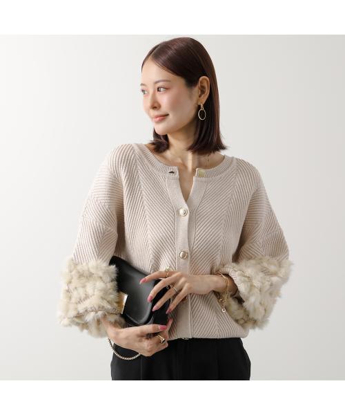 トラッゾドンナ TORRAZZO DONNA TORRAZZO DONNA カーディガン 6262-467 ニット ファー （13/GRAY） 13/GRAY