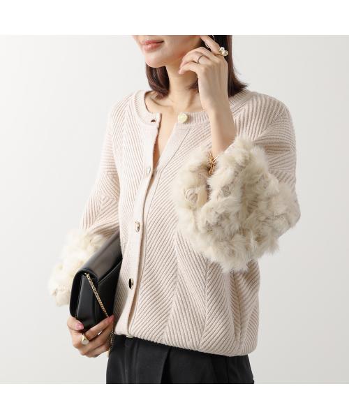 トラッゾドンナ TORRAZZO DONNA TORRAZZO DONNA カーディガン 6262-467 ニット ファー （13/GRAY） 13/GRAY