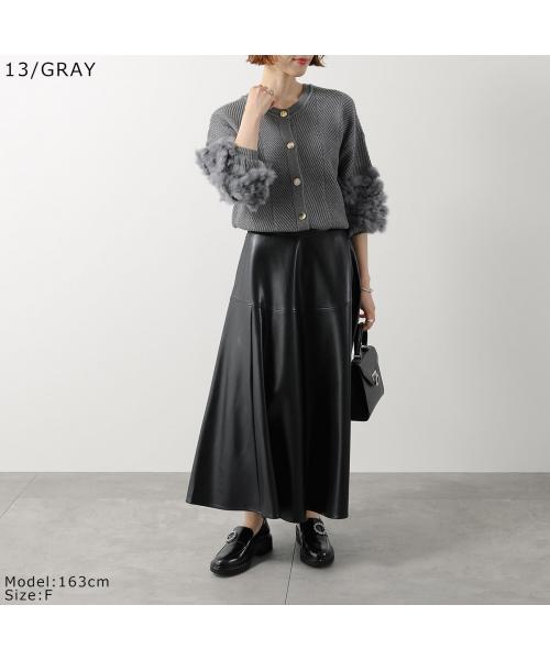 トラッゾドンナ TORRAZZO DONNA TORRAZZO DONNA カーディガン 6262-467 ニット ファー （13/GRAY） 13/GRAY