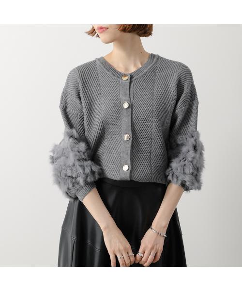 トラッゾドンナ TORRAZZO DONNA TORRAZZO DONNA カーディガン 6262-467 ニット ファー （13/GRAY） 13/GRAY