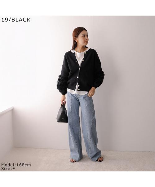 トラッゾドンナ TORRAZZO DONNA TORRAZZO DONNA カーディガン 6262-467 ニット ファー （13/GRAY） 13/GRAY