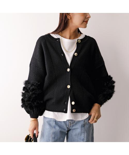 トラッゾドンナ TORRAZZO DONNA TORRAZZO DONNA カーディガン 6262-467 ニット ファー （13/GRAY） 13/GRAY