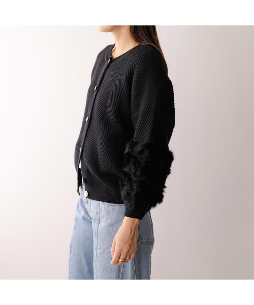 トラッゾドンナ TORRAZZO DONNA TORRAZZO DONNA カーディガン 6262-467 ニット ファー （13/GRAY） 13/GRAY