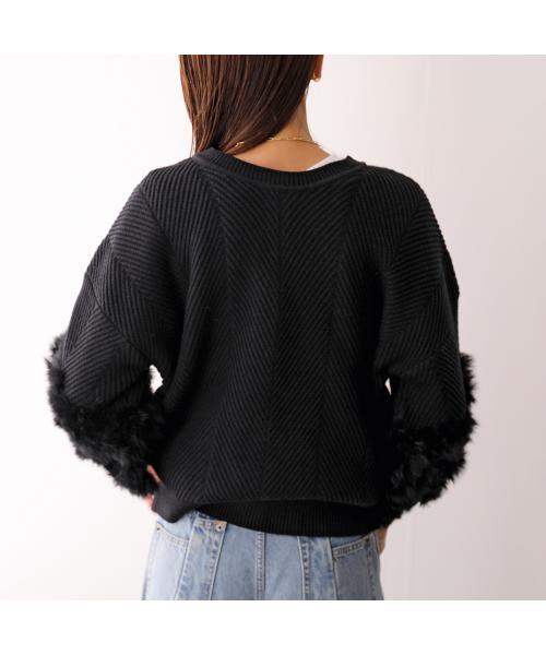 トラッゾドンナ TORRAZZO DONNA TORRAZZO DONNA カーディガン 6262-467 ニット ファー （13/GRAY） 13/GRAY