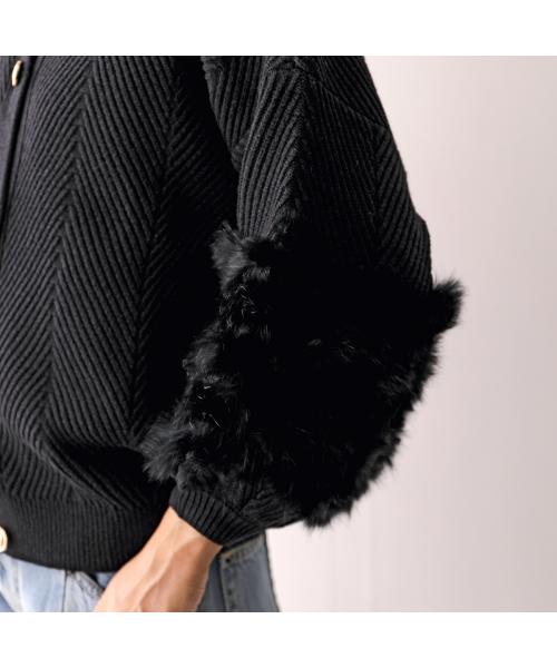トラッゾドンナ TORRAZZO DONNA TORRAZZO DONNA カーディガン 6262-467 ニット ファー （13/GRAY） 13/GRAY
