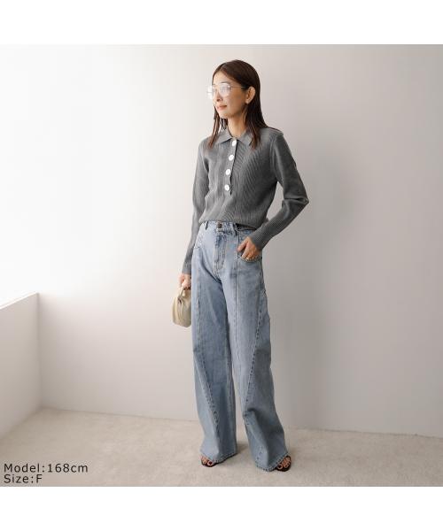 トラッゾドンナ TORRAZZO DONNA TORRAZZO DONNA ニット ポロシャツ 6262-462 リブ （19/BLACK） 19/BLACK