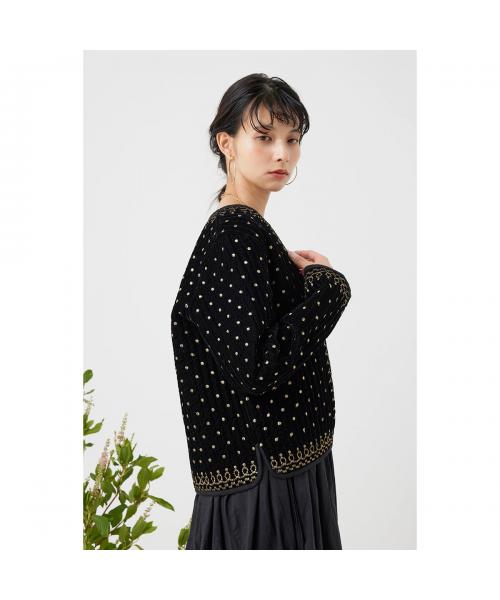 トラッゾドンナ TORRAZZO DONNA TORRAZZO DONNA  刺繍ジャケット 6261-354 ヴィンテージ調 （19/BLACK/ブラック） 19/BLACK/ブラック