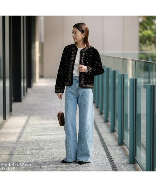 トラッゾドンナ TORRAZZO DONNA TORRAZZO DONNA  刺繍ジャケット 6261-354 ヴィンテージ調 （19/BLACK/ブラック） 19/BLACK/ブラック