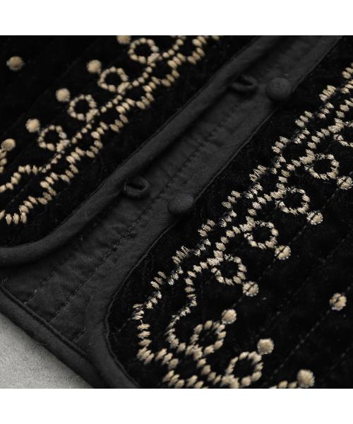 トラッゾドンナ TORRAZZO DONNA TORRAZZO DONNA  刺繍ジャケット 6261-354 ヴィンテージ調 （19/BLACK/ブラック） 19/BLACK/ブラック