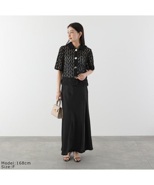 トラッゾドンナ TORRAZZO DONNA TORRAZZO DONNA 半袖 シャツ 6265-555 ジオメトリックレース （19/BLACK/ブラック） 19/BLACK/ブラック
