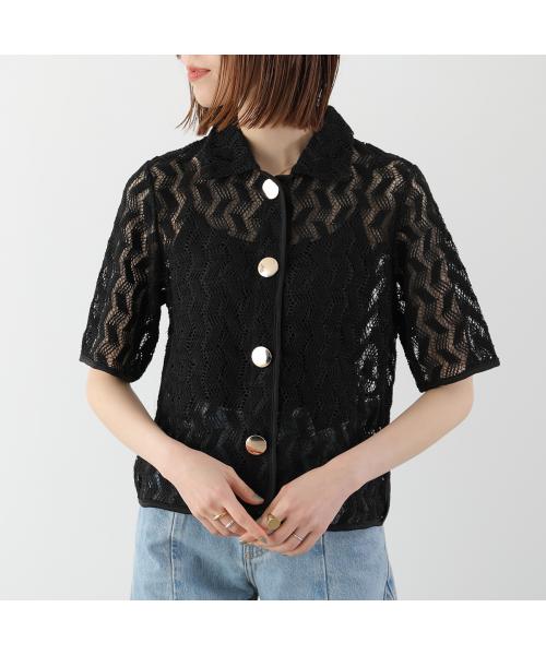 トラッゾドンナ TORRAZZO DONNA TORRAZZO DONNA 半袖 シャツ 6265-555 ジオメトリックレース （19/BLACK/ブラック） 19/BLACK/ブラック