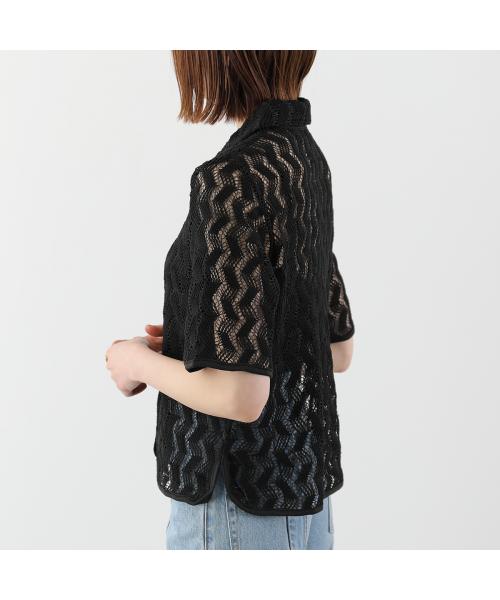 トラッゾドンナ TORRAZZO DONNA TORRAZZO DONNA 半袖 シャツ 6265-555 ジオメトリックレース （19/BLACK/ブラック） 19/BLACK/ブラック