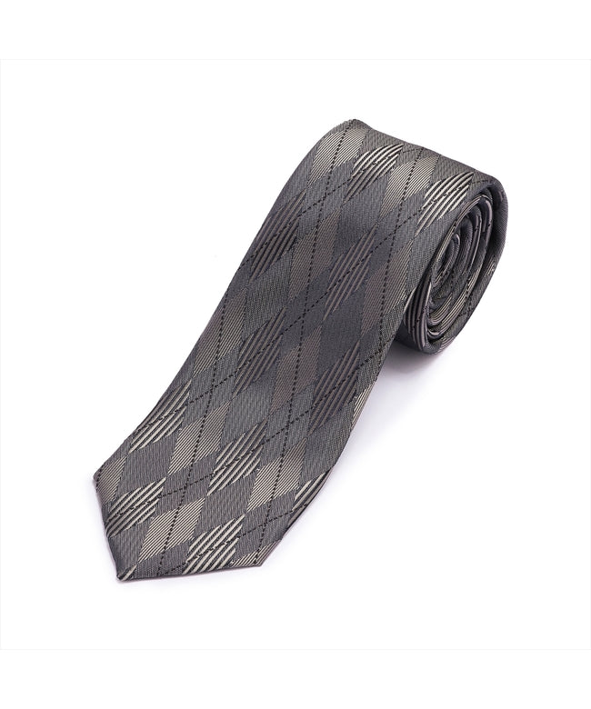 Tokyo Shirts Narrow Tie Argyle Pattern Business Formal