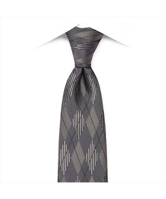 Tokyo Shirts Narrow Tie Argyle Pattern Business Formal