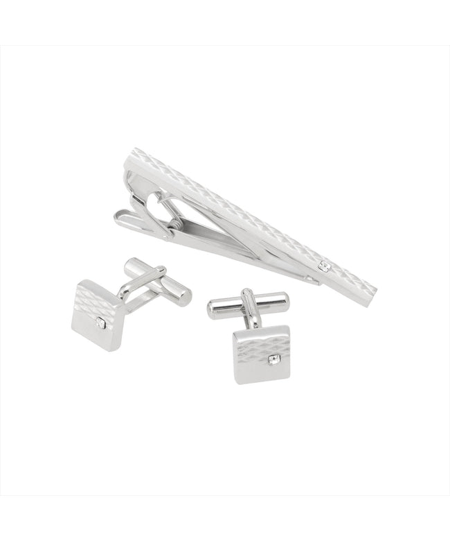 トーキョーシャツ TOKYO SHIRTS タイピンカフスセット ビジネス フォーマル （シルバー） シルバー