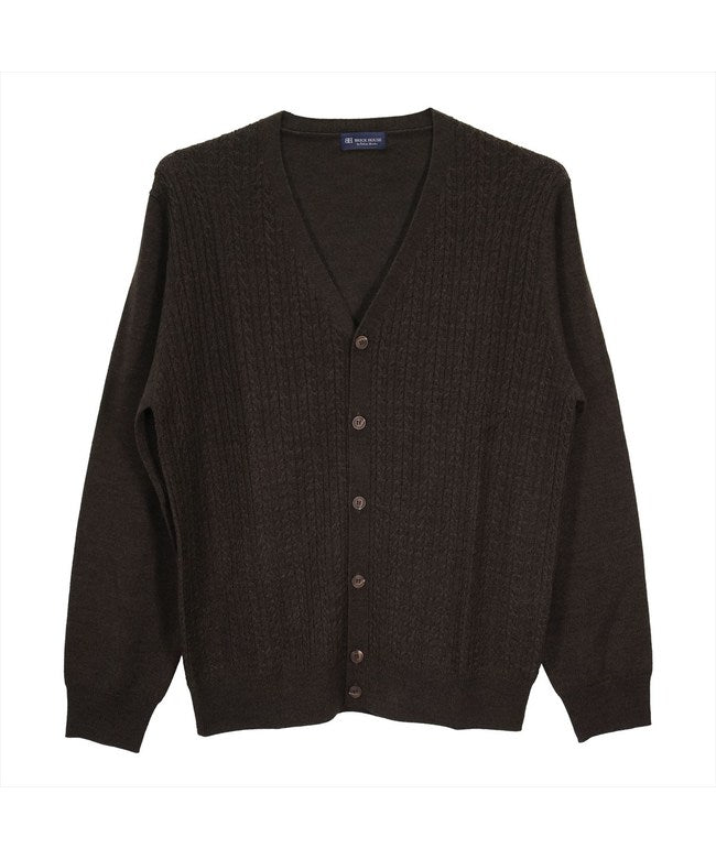 トーキョーシャツ TOKYO SHIRTS セットインケーブル ニットカーディガン メンズ