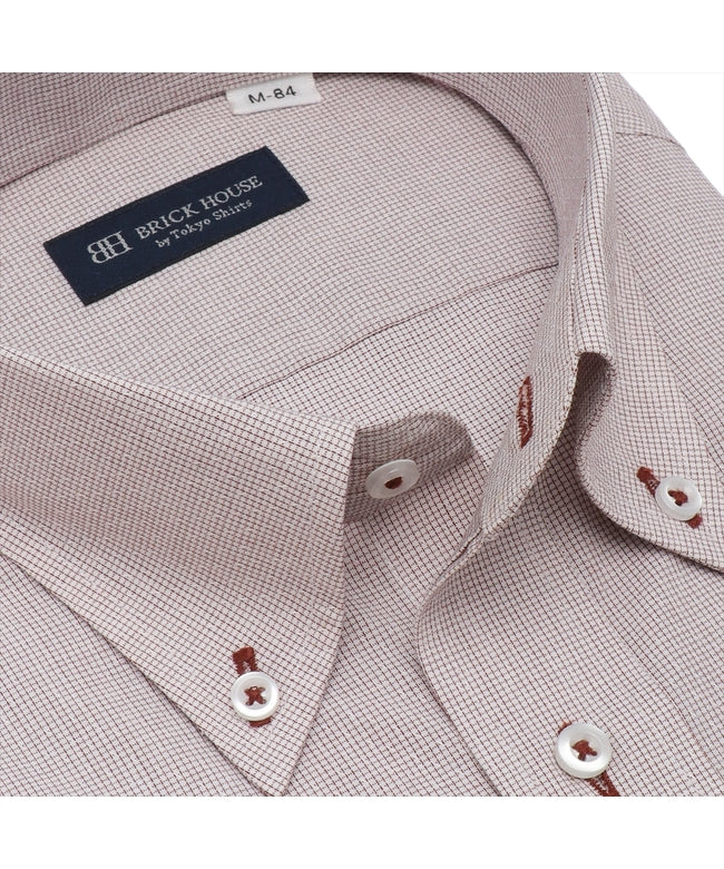 TOKYO SHIRTS Button-Down Collar Long Sleeve Wrinkle-Free Dress Shirt