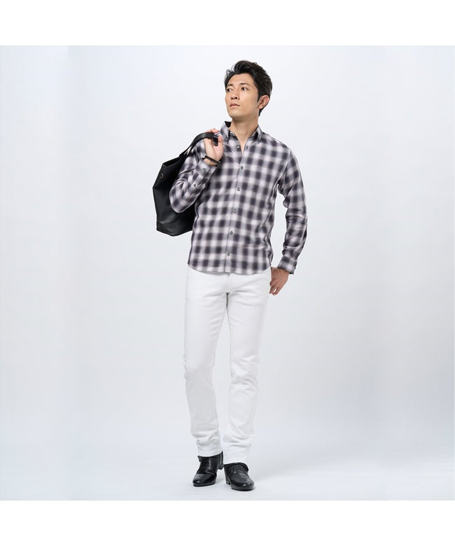 トーキョーシャツ TOKYO SHIRTS ボタンダウンカラーデザインカジュアルシャツ  長袖 メンズ