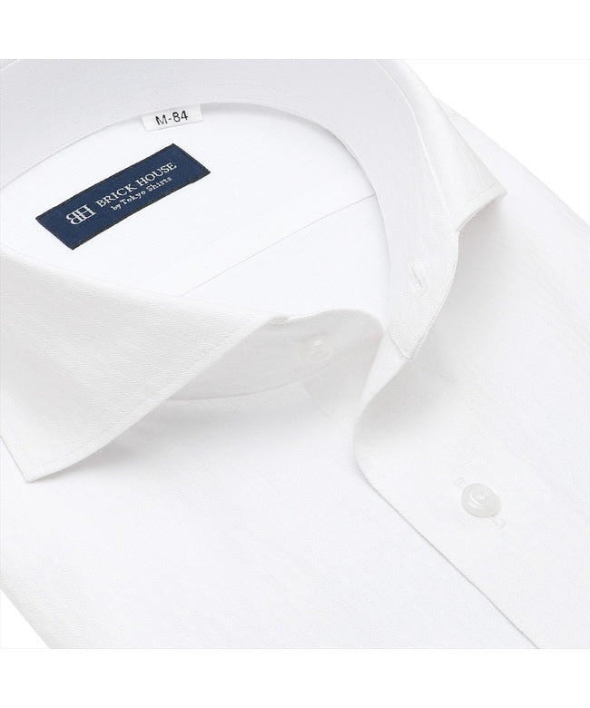 トーキョーシャツ TOKYO SHIRTS 【透け防止】 ホリゾンタルワイド 長袖 形態安定 ワイシャツ （ホワイト） ホワイト