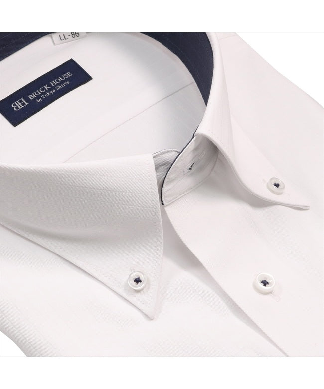 トーキョーシャツ TOKYO SHIRTS 【透け防止】 ボタンダウン 長袖 形態安定 ワイシャツ （ホワイト） ホワイト