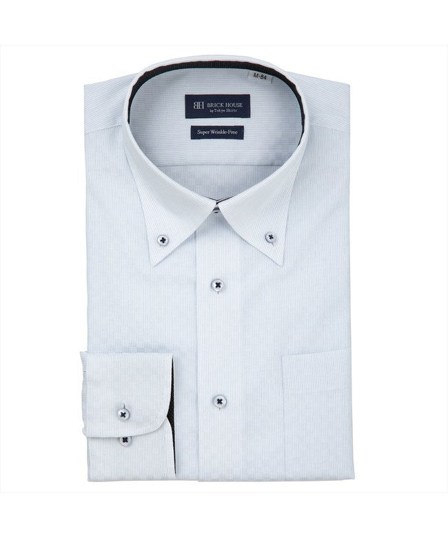 Tokyo Shirts TOKYO SHIRTS 【Super Shape Retention】 Button-Down Long Sleeve Shape Retention Dress Shirt