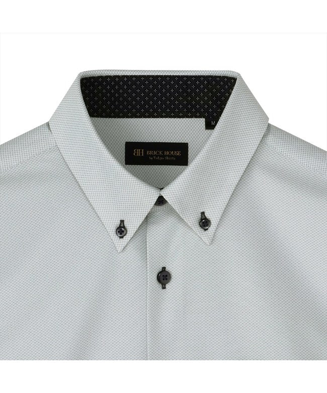 トーキョーシャツ TOKYO SHIRTS デザインカジュアルシャツ ボタンダウン 長袖 メンズ （グレー） グレー