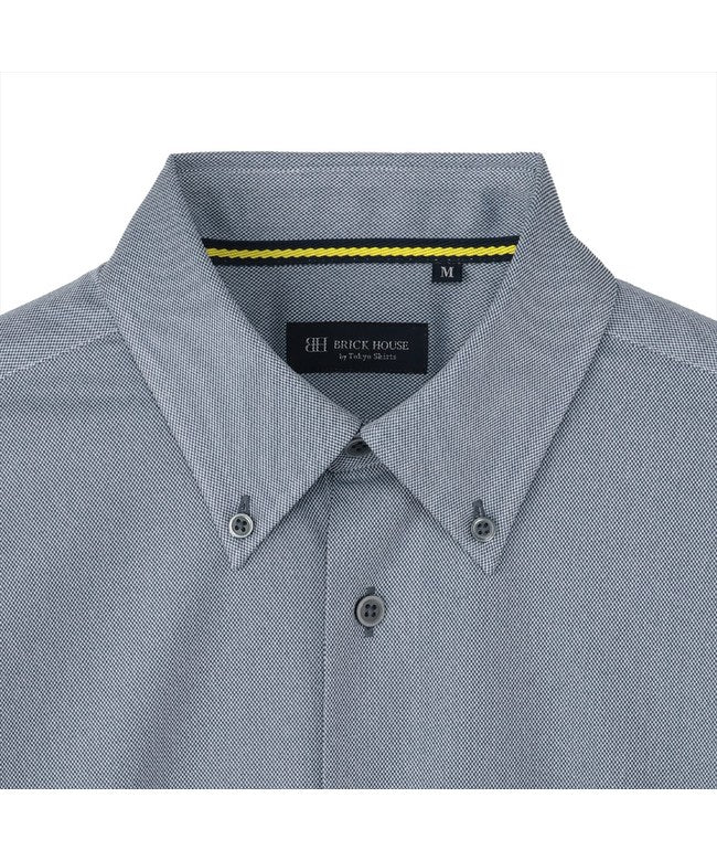 トーキョーシャツ TOKYO SHIRTS カラーテープ カジュアルシャツ ボタンダウン 長袖 メンズ （ブルー） ブルー