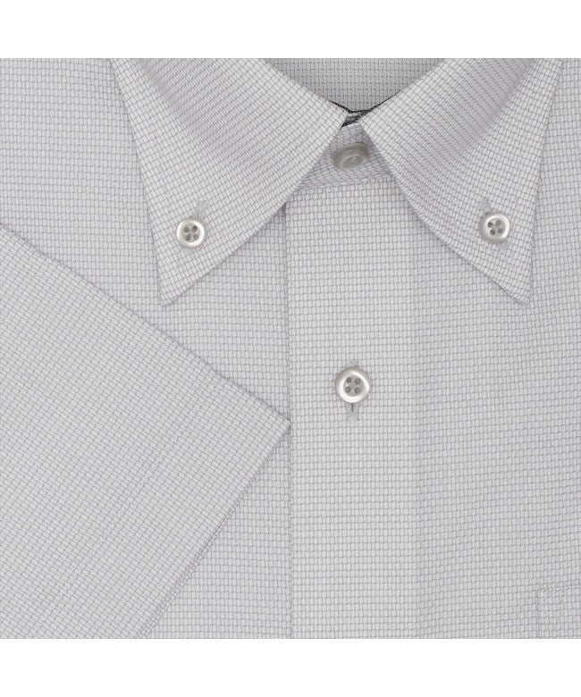 トーキョーシャツ TOKYO SHIRTS 【吸水速乾】 ボタンダウン 半袖 形態安定 ワイシャツ （グレー） グレー