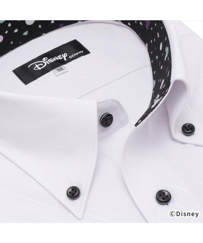 トーキョーシャツ TOKYO SHIRTS 【ディズニー】 ボタンダウン 半袖 形態安定 ワイシャツ （ライトグレー） ライトグレー