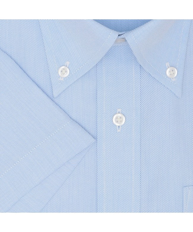 トーキョーシャツ TOKYO SHIRTS 【吸水速乾・大きいサイズ】 ボタンダウン 半袖 形態安定 ワイシャツ （サックス） サックス