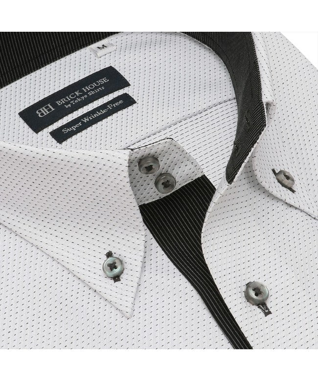 トーキョーシャツ TOKYO SHIRTS 【超形態安定】 ボットーニ 半袖 形態安定 ワイシャツ （グレー） グレー