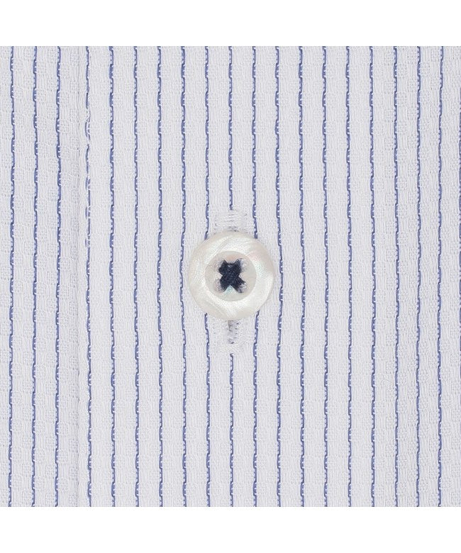 トーキョーシャツ TOKYO SHIRTS 【超形態安定】 ワイド 半袖 形態安定 ワイシャツ （ブルー） ブルー