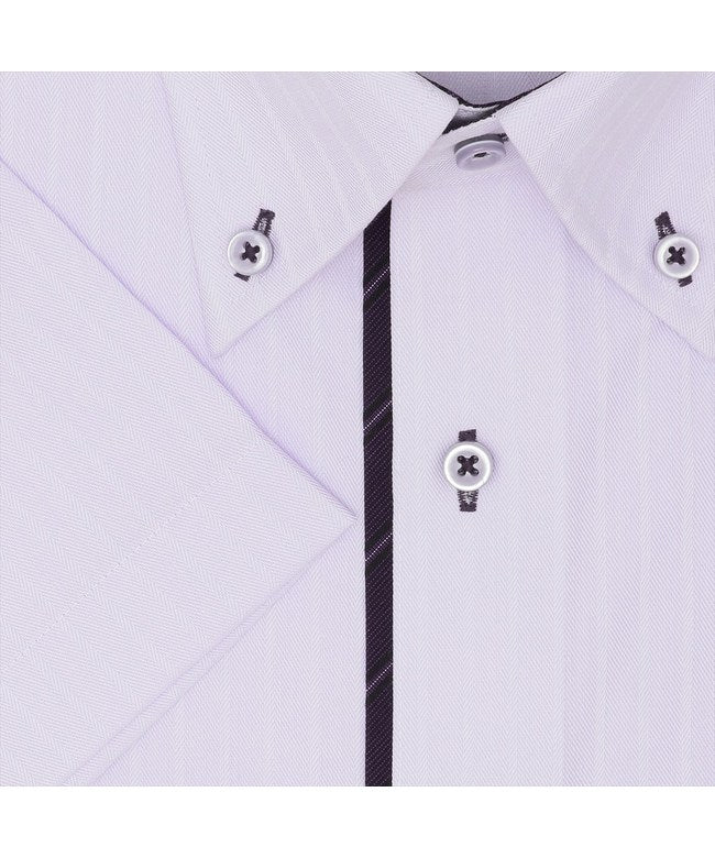 トーキョーシャツ TOKYO SHIRTS 【超形態安定・大きいサイズ】 ボタンダウン 半袖 形態安定 ワイシャツ （パーブル） パーブル
