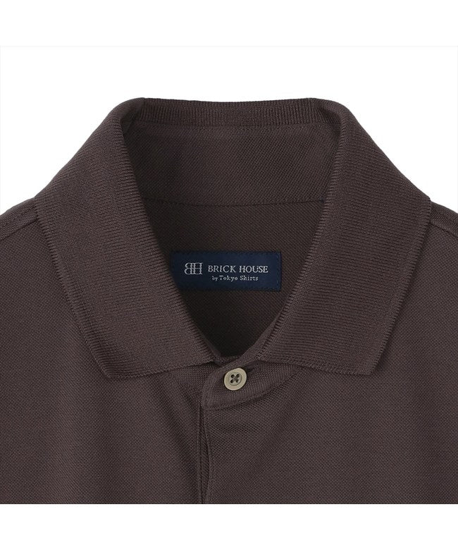 トーキョーシャツ TOKYO SHIRTS ビズポロ ポロシャツ 接触冷感 半袖 メンズ （ブラウン） ブラウン