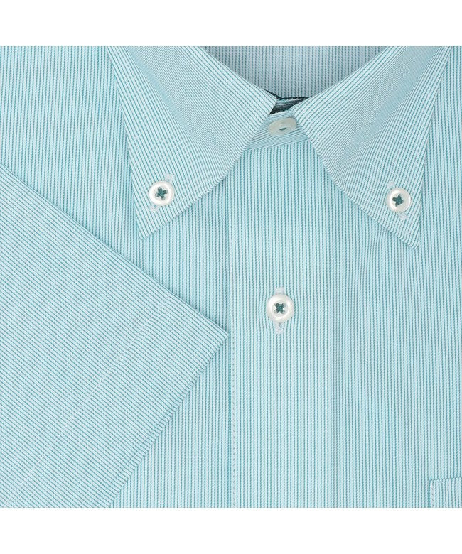 トーキョーシャツ TOKYO SHIRTS 【吸水速乾】 ボタンダウン 半袖 形態安定 ワイシャツ （グリーン） グリーン