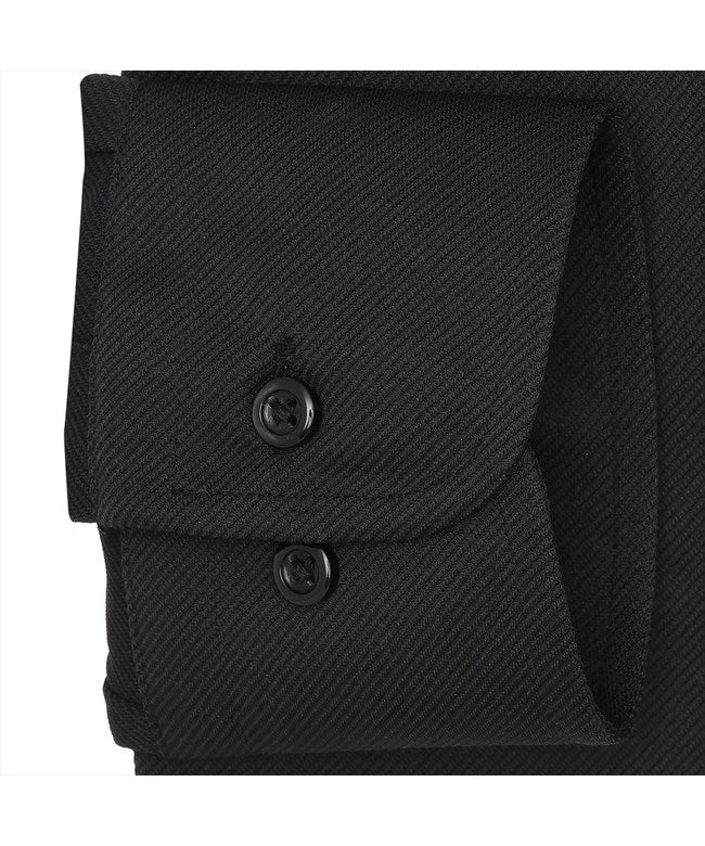 トーキョーシャツ TOKYO SHIRTS 【ストレッチ】 ホリゾンタルワイド 長袖 形態安定 ワイシャツ ニットシャツ （使用素材：東レFIELDSENSOR(R)秒乾(R)） （ブラック） ブラック