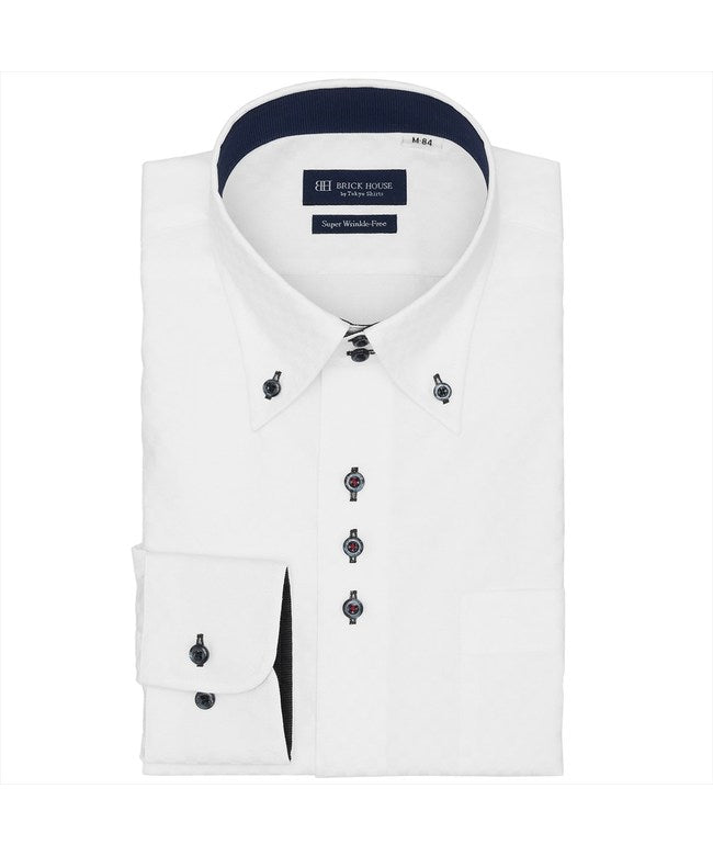 トーキョーシャツ TOKYO SHIRTS 【超形態安定】 ボットーニ 長袖 形態安定 ワイシャツ （ホワイト） ホワイト