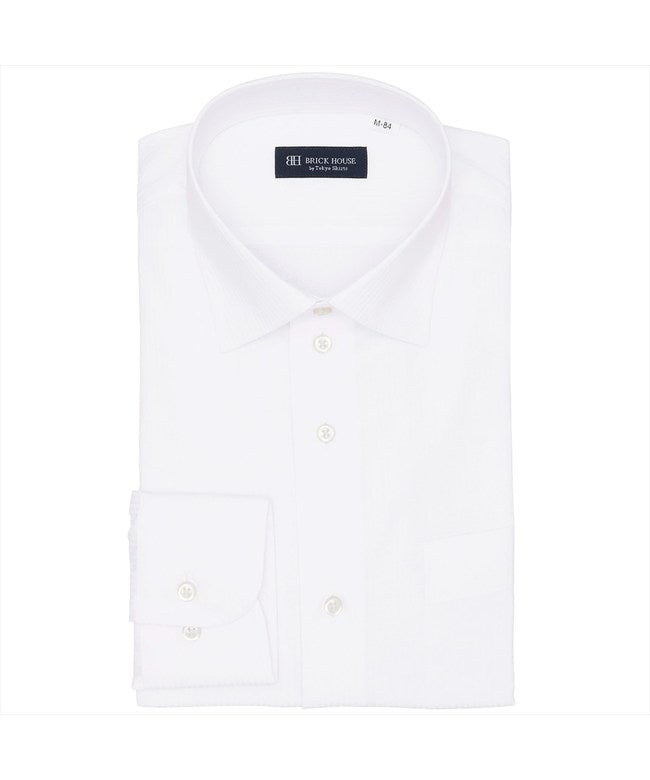 トーキョーシャツ TOKYO SHIRTS ワイド 長袖 形態安定 ワイシャツ （ホワイト） ホワイト