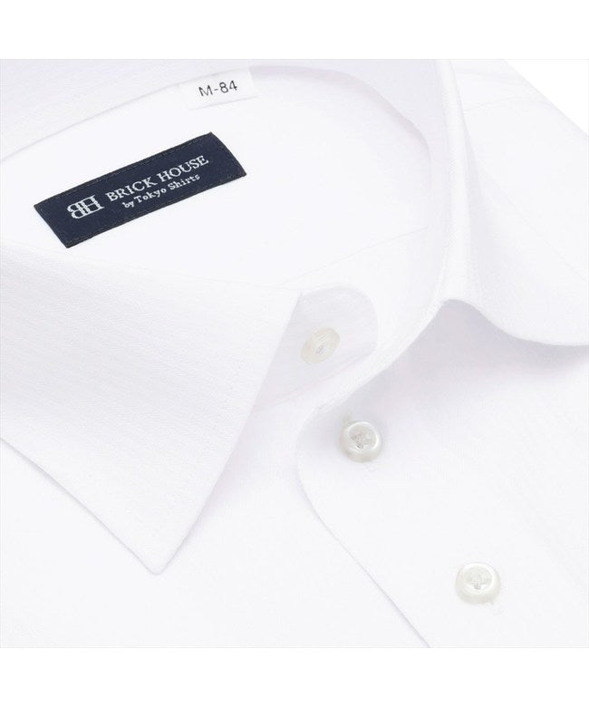 トーキョーシャツ TOKYO SHIRTS ワイド 長袖 形態安定 ワイシャツ （ホワイト） ホワイト