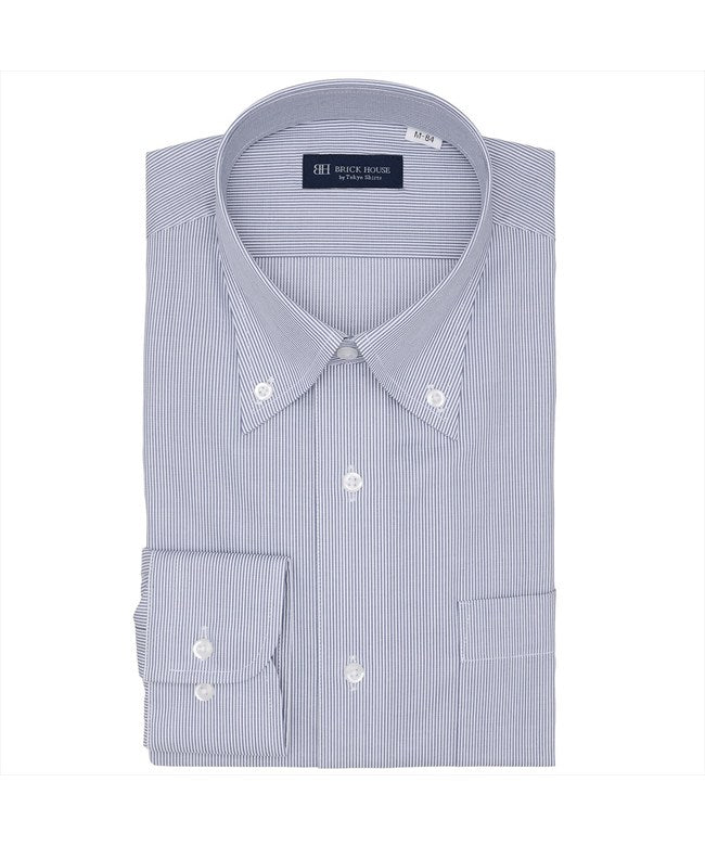 トーキョーシャツ TOKYO SHIRTS ボタンダウン 長袖 形態安定 ワイシャツ （ブルー） ブルー