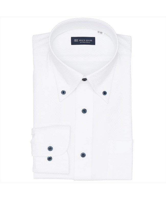 トーキョーシャツ TOKYO SHIRTS 【COFREX】 ボタンダウン 長袖 形態安定 ワイシャツ （ホワイト） ホワイト