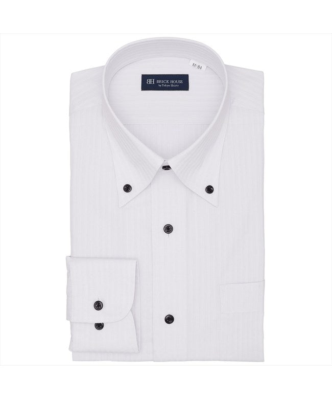 トーキョーシャツ TOKYO SHIRTS ボタンダウン 長袖 形態安定 ワイシャツ （グレー） グレー