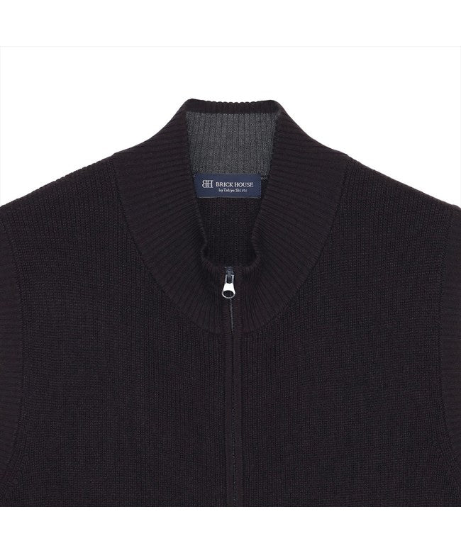 トーキョーシャツ TOKYO SHIRTS ニット フルジップ ベスト メンズ （ネイビー） ネイビー