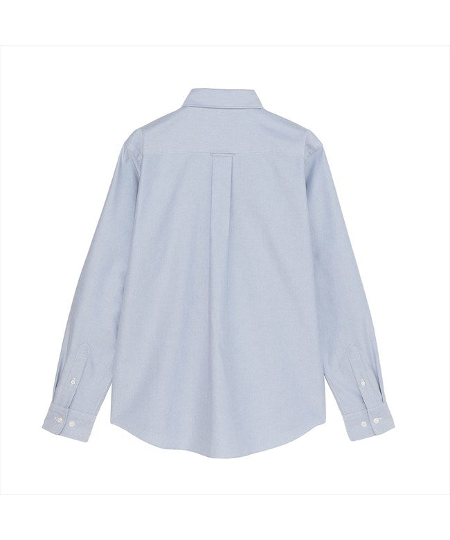 トーキョーシャツ TOKYO SHIRTS カジュアルシャツ フレンチブルドッグ刺繍 オックスフォードシャツ ボタンダウン 長袖 メンズ （ブルー） ブルー