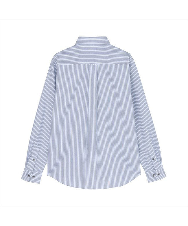 トーキョーシャツ TOKYO SHIRTS カジュアルシャツ フレンチブルドッグ刺繍 オックスフォードシャツ ボタンダウン 長袖 メンズ （ブルー） ブルー