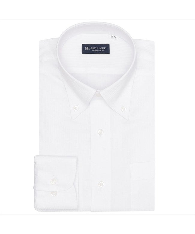 トーキョーシャツ TOKYO SHIRTS ボタンダウン 長袖 形態安定 ワイシャツ （ホワイト） ホワイト