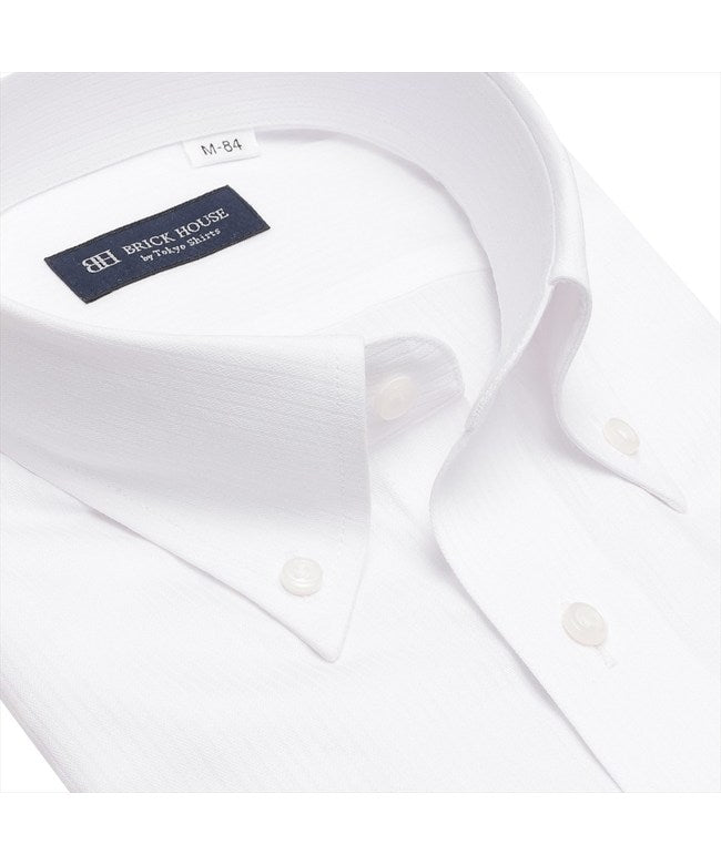 トーキョーシャツ TOKYO SHIRTS ボタンダウン 長袖 形態安定 ワイシャツ （ホワイト） ホワイト