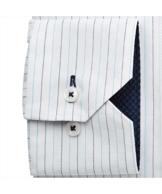 トーキョーシャツ TOKYO SHIRTS 【超形態安定】 スナップダウン 長袖 形態安定 ワイシャツ （ブルー） ブルー