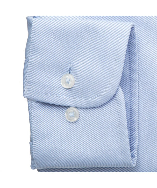 トーキョーシャツ TOKYO SHIRTS 【超形態安定】 ワイド 長袖 形態安定 綿100% ワイシャツ （ブルー） ブルー